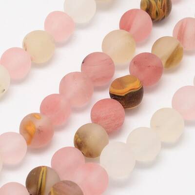 Tigerskin Glass Beads Strands