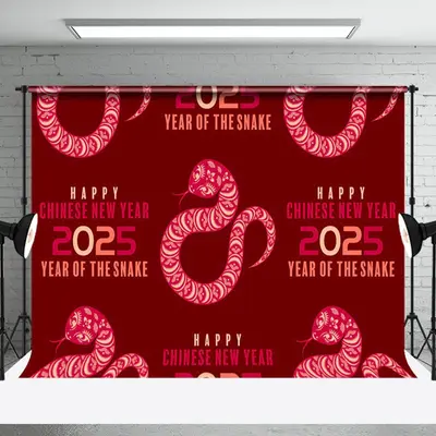 Aperturee Happy Lunar New Year Of The Snake Holiday Backdrop - Aperturee