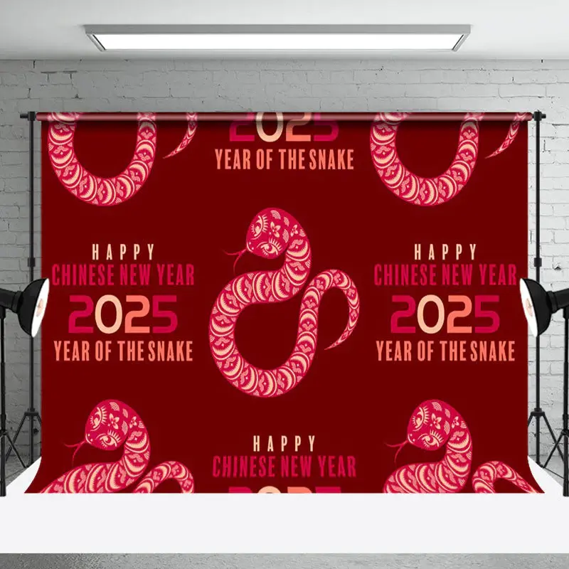 Aperturee Happy Lunar New Year Of The Snake Holiday Backdrop - Aperturee