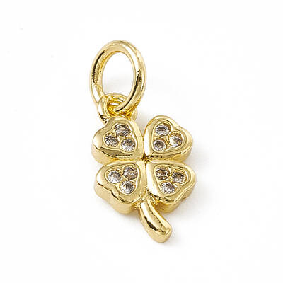 Brass Micro Pave Cubic Zirconia Charms