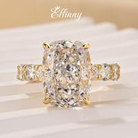 Effinny 9.0ct Gorgeous Cushion Cut Engagement Ring In Sterling Silver, 5A Grade Cubic Zirconia Women's Promise Ring, Annivers...