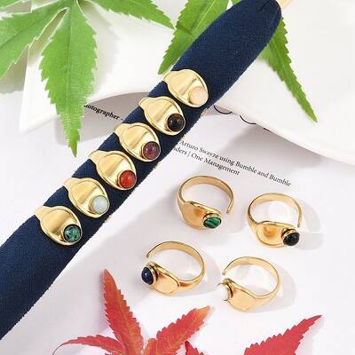 Oval 304 Stainless Steel Open Cuff Rings