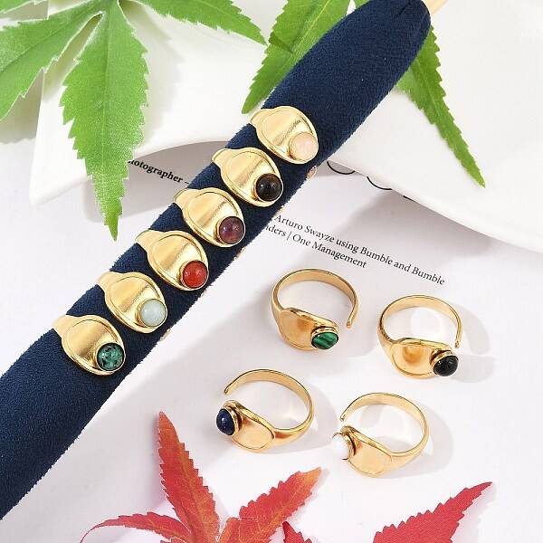 Oval 304 Stainless Steel Open Cuff Rings