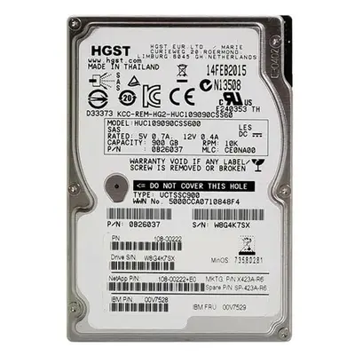 X423A-R6 NetApp 900GB 6Gb/s SAS 10000 2.5-inch Hard Drive