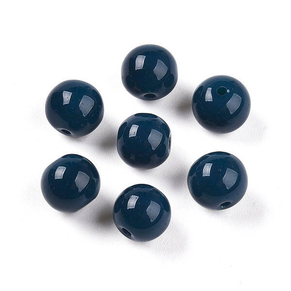 Opaque Solid Color Glass Beads