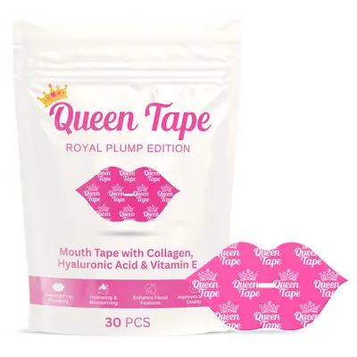 Queen Tape - Hydrating & Moisturizing Mouth Tape For Sleep - Royal Plump Edition - Lip Plumping - Mouth tape with Collagen Hy...