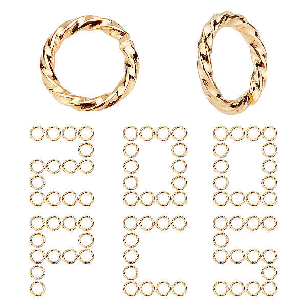 200Pcs Brass Open Jump Rings
