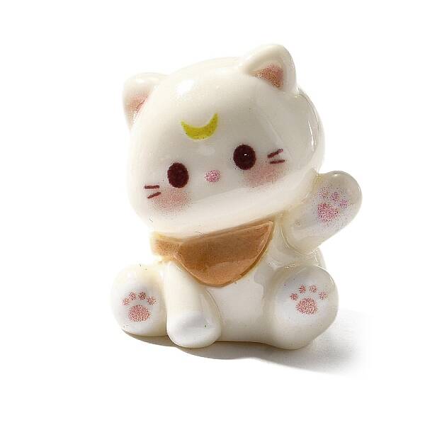 Opaque Cute Little Cat Resin Ornament