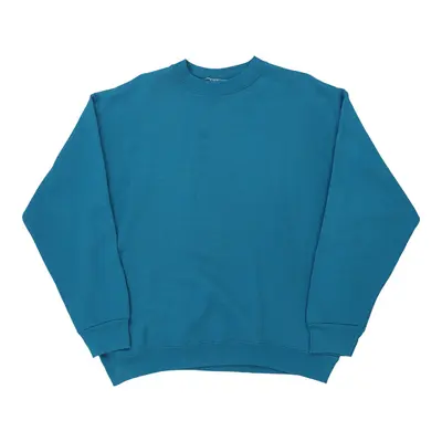 Made in USA Tultex Sweatshirt - Large Blue Cotton Blend