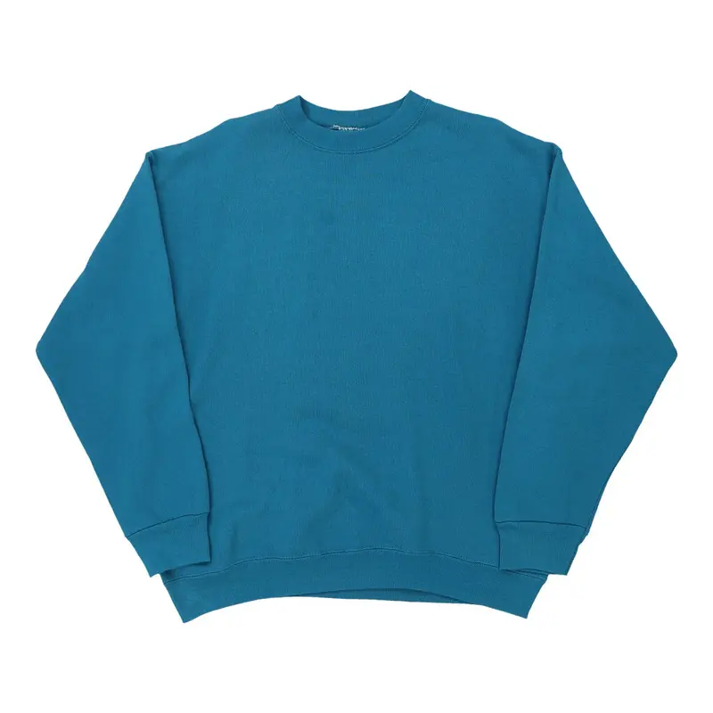 Made in USA Tultex Sweatshirt - Large Blue Cotton Blend