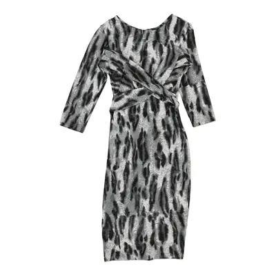 Unbranded Maxi Bodycon Dress - Small Black & White Polyester Blend