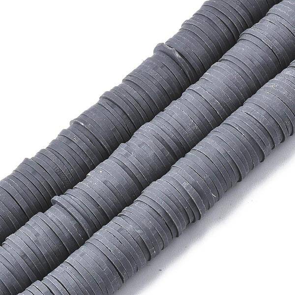 Flat Round Handmade Polymer Clay Beads