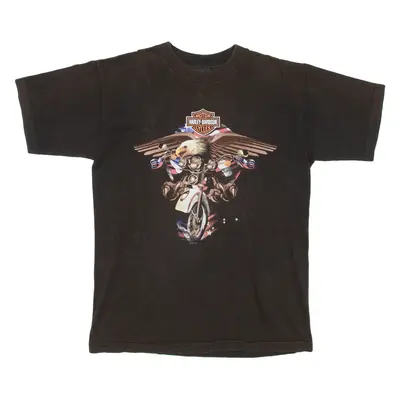 HARLEY DAVIDSON Dietikon Switzerland Mens Biker T-Shirt Brown M