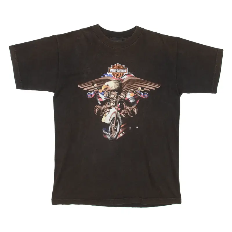 HARLEY DAVIDSON Dietikon Switzerland Mens Biker T-Shirt Brown M
