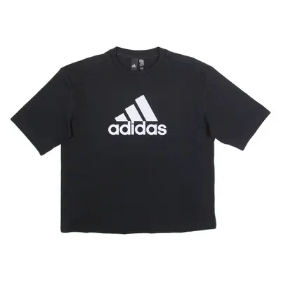 ADIDAS Oversized Womens T-Shirt Black XS