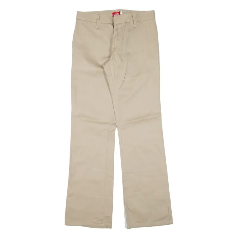 DICKIES Workwear Womens Trousers Beige Slim Bootcut W28 L30