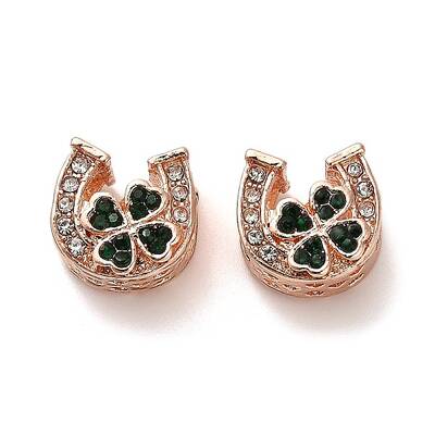 Alloy Rhinestone European Beads