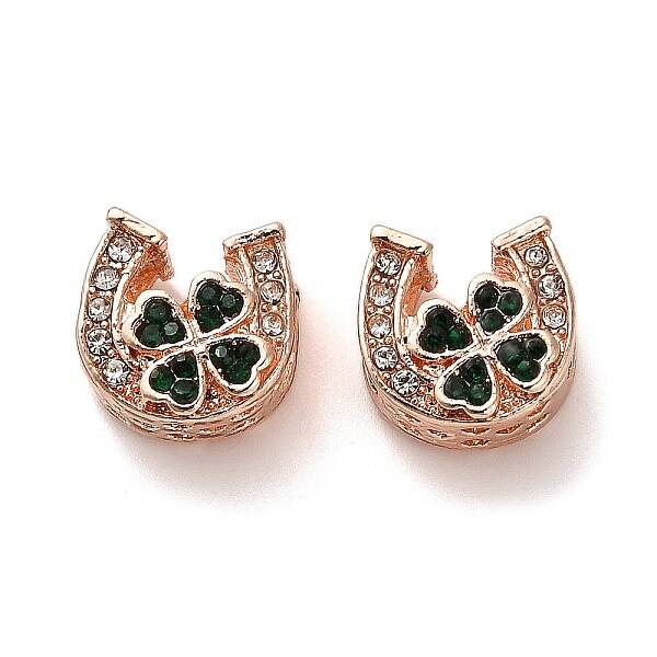 Alloy Rhinestone European Beads
