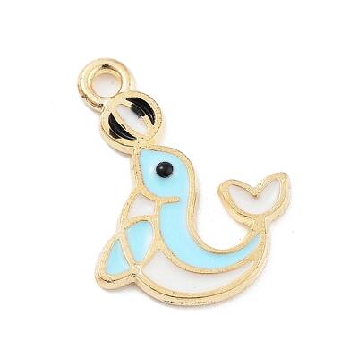 Light Gold Plated Alloy Enamel Pendants