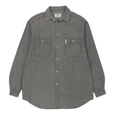 Armani Junior Checked Shirt - Large Black & White Cotton