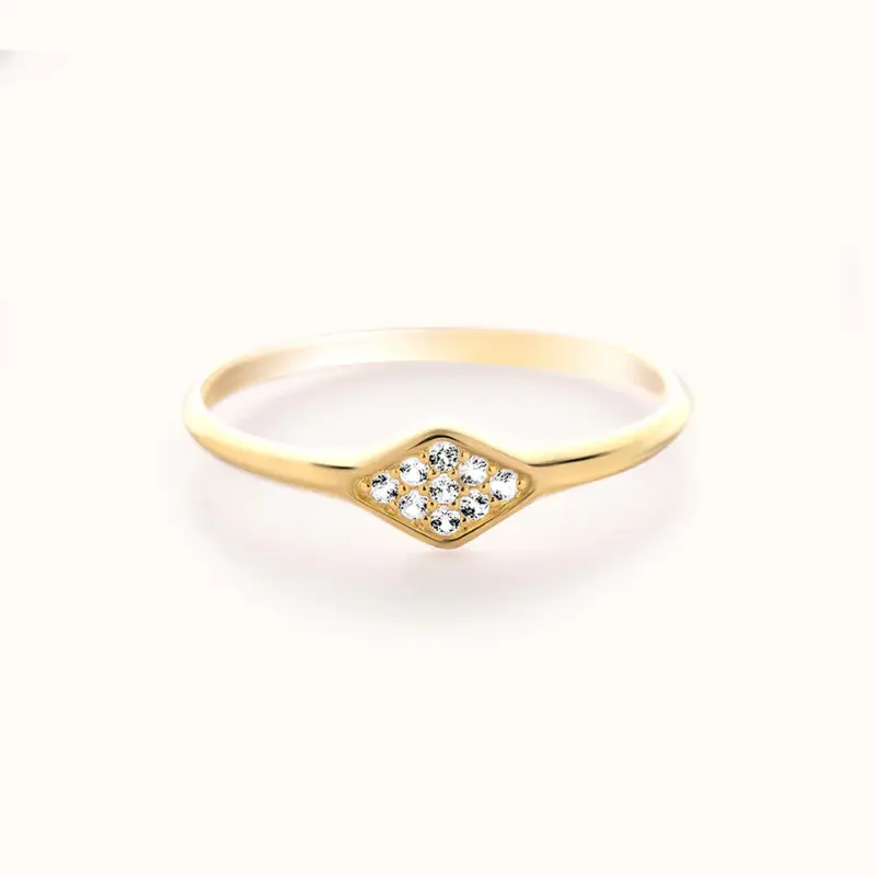 Diamond Pavé Signet Ring