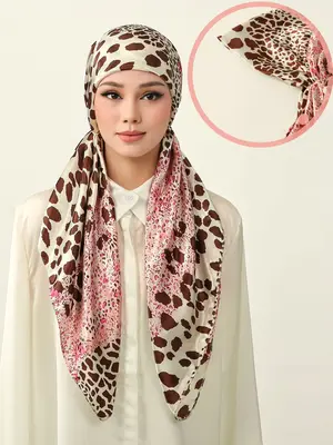 Vintage Leopard Print Headscarf Hat, Stylish and Trendy Accessory for All Seasons, Perfect for Any Occasion, Fashion Hair Sca...