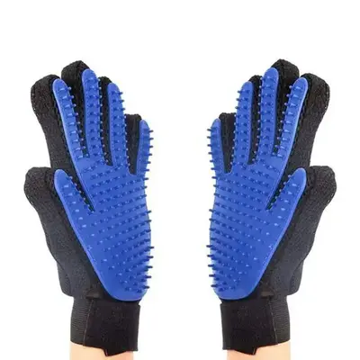 1 Pair Pet Bath Gloves, Pet Grooming Hair Removal Bath Mitts, Machine Washable Soft Pet Shower Gloves For Dogs And Cats, Hai...