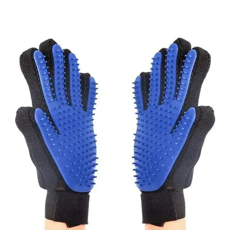 1 Pair Pet Bath Gloves, Pet Grooming Hair Removal Bath Mitts, Machine Washable Soft Pet Shower Gloves For Dogs And Cats, Hai...