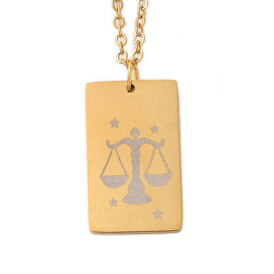 Golden 202 Stainless Steel Constellation Pendants Necklaces