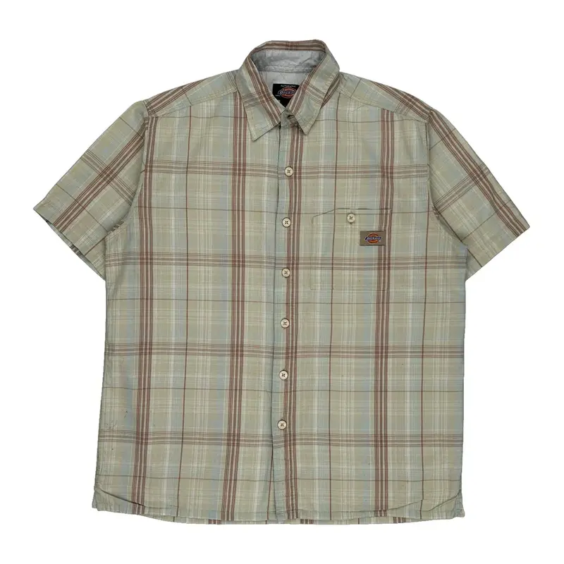 Dickies Checked Short Sleeve Shirt - Medium Multicoloured Cotton | Size: medium