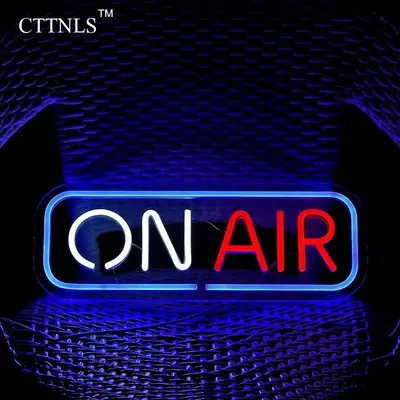 USB Powered Creative LED Neon Light, 1 Count ON AIR Design Decorative Neon Sign, Neon Wall Light for Room Bar Pub Store Club ...