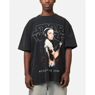 Star Wars Episode II Vintage T-Shirt Black Acidwash
