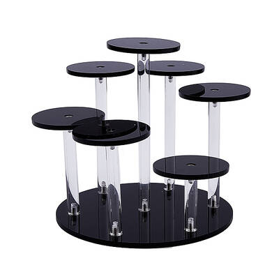 7-Tier Round Acrylic Minifigure Organizer Display Risers