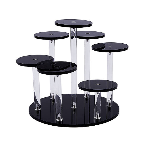 7-Tier Round Acrylic Minifigure Organizer Display Risers