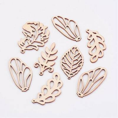 Undyed Wooden Pendants