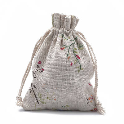 Polycotton(Polyester Cotton) Packing Pouches Drawstring Bags
