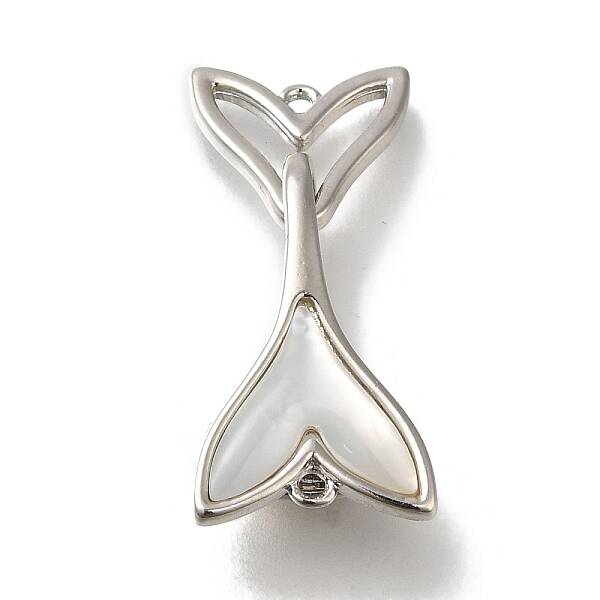 Brass with Shell Fold Over Clasps