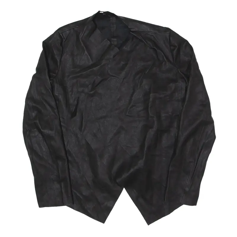 ZARA BASIC Leather Look Jacket Black Womens S