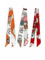 Colorblock Carriage Pattern Scarf, Boho Style Scarf, Multifunctional Hair Tie, Fashionable Decorative Ribbon for Wallet & Clo...