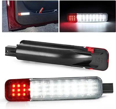 Nilight 2PCS LED Interior Door Panel Light Courtesy Warning Lights White Red for Chevy GMC Silverado Sierra 1500 2500 3500 HD...