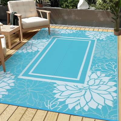 Garvee Outdoor Rug 9x12 Waterproof Reversible Patio Carpet - Quick Dry, UV Resistant - Polypropylene, Eco-Friendly - Durable,...