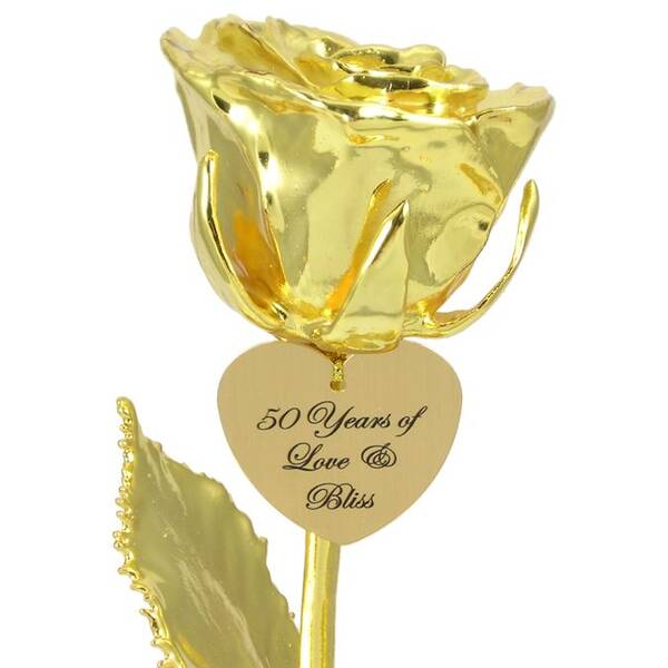 14 Personalized 24k Gold Plated Rose
