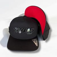 Trakas Black Snapback Hats for Men - Snapback Closure, Adjustable Fit, Classic Black Design with Logo Detail