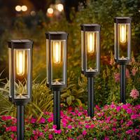 BITPOTT New upgraded outdoor solar street light, 8 Pack Solar Garden Lights Waterproof IP65, Auto On/Off Outdoor Lights for L...