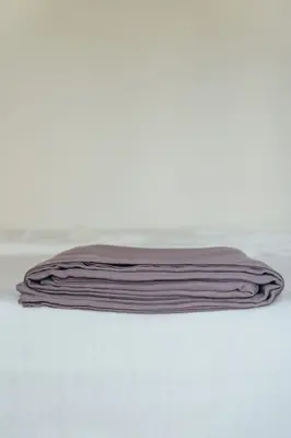 Linen flat sheet in Dusty Lavender | Size: US Full/Double | Color: Dusty Lavender