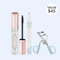Flower Knows Midnight Lash Set - Eye Makeup Kit with Waterproof Eyeliner, Long-lasting Mascara, dealsforyoudays