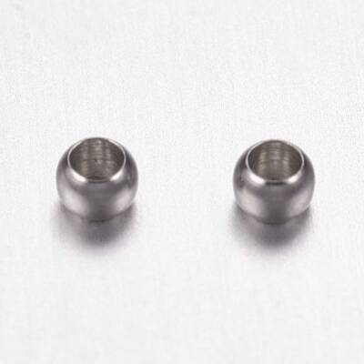 Tarnish Resistant 316 Surgical Stainless Steel Crimp Beads