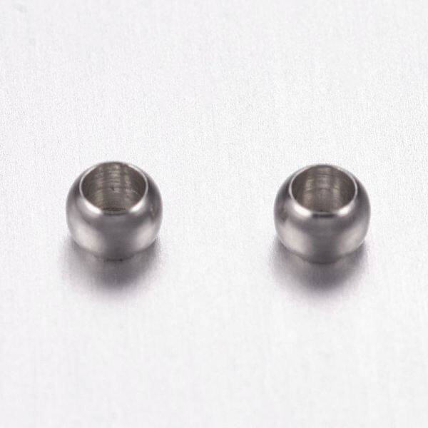Tarnish Resistant 316 Surgical Stainless Steel Crimp Beads