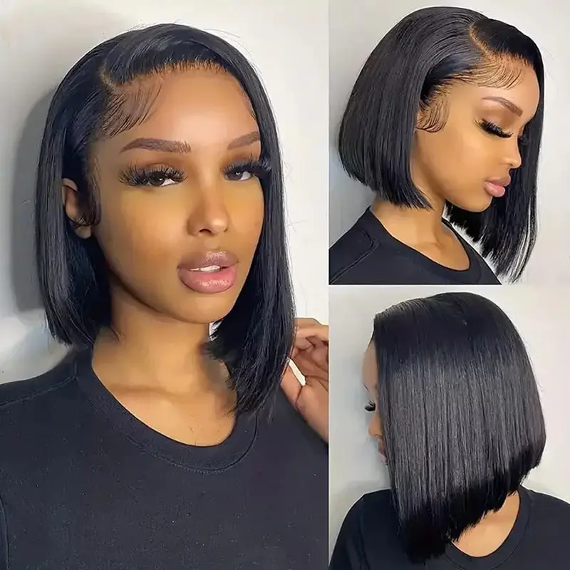 Short Bob Wig Brazilian Straight Hair 13x4 13x6 Lace Frontal Human Hair Wigs