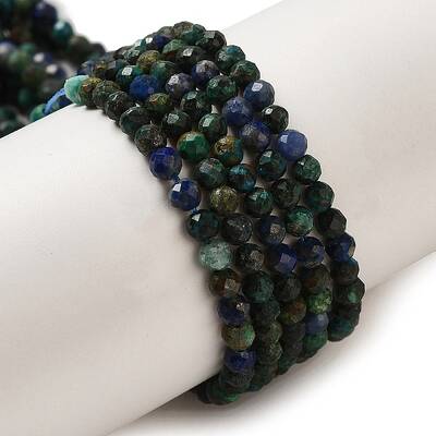 Natural Chrysocolla & Lapis Lazuli Beads Strands